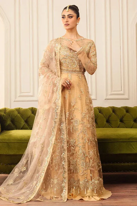 Mushq Hemline Aura Debut Wedding Formals Raw Silk – view 1 – Poshaq