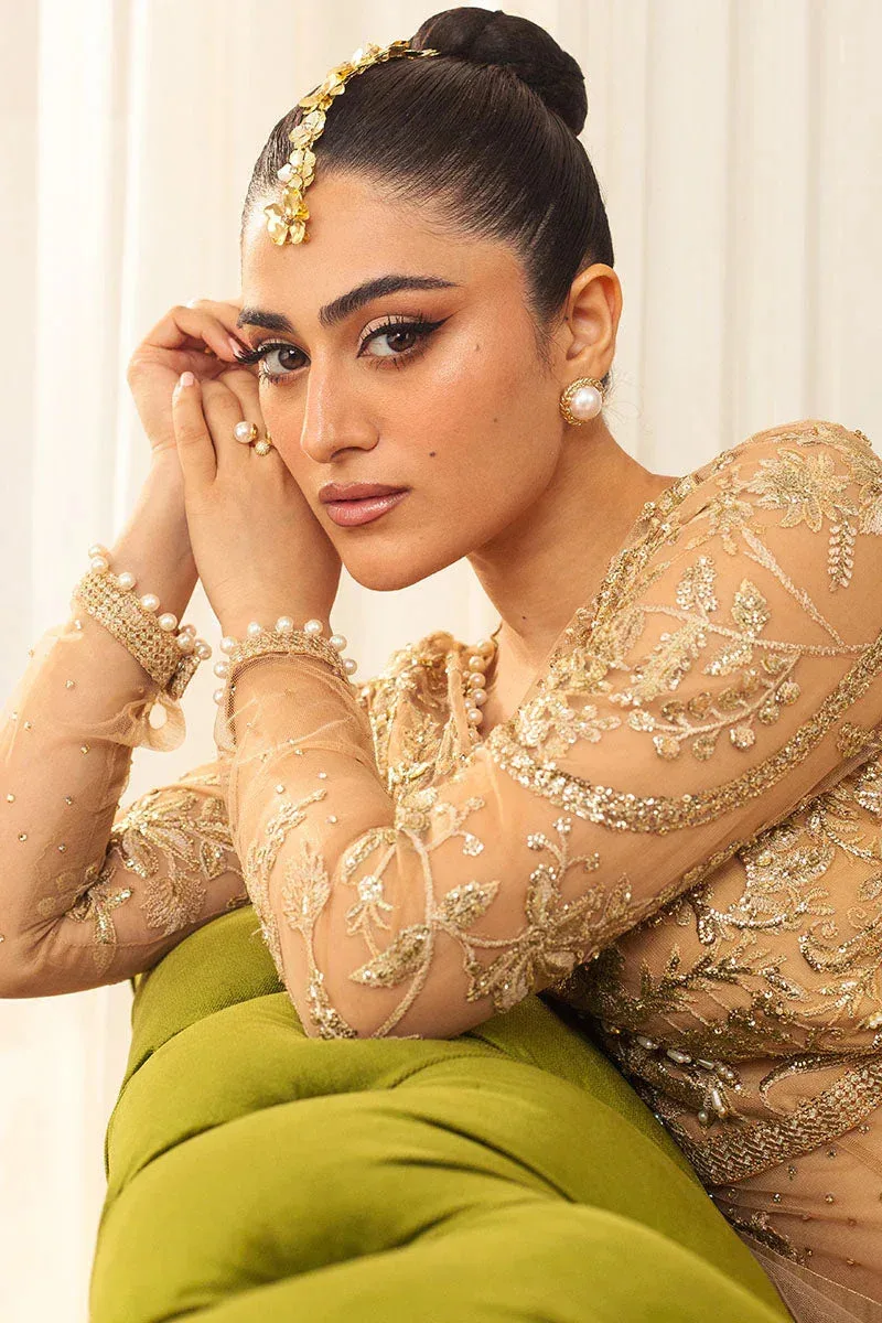 Mushq Hemline Aura Debut Wedding Formals Raw Silk – view 3 – Poshaq