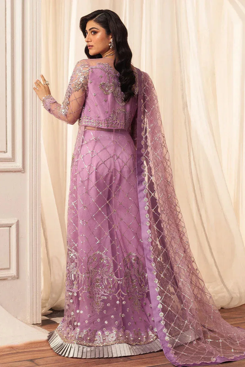 Mushq Hemline Aura Debut Wedding Formals Lilac Raw Silk – view 2 – Poshaq