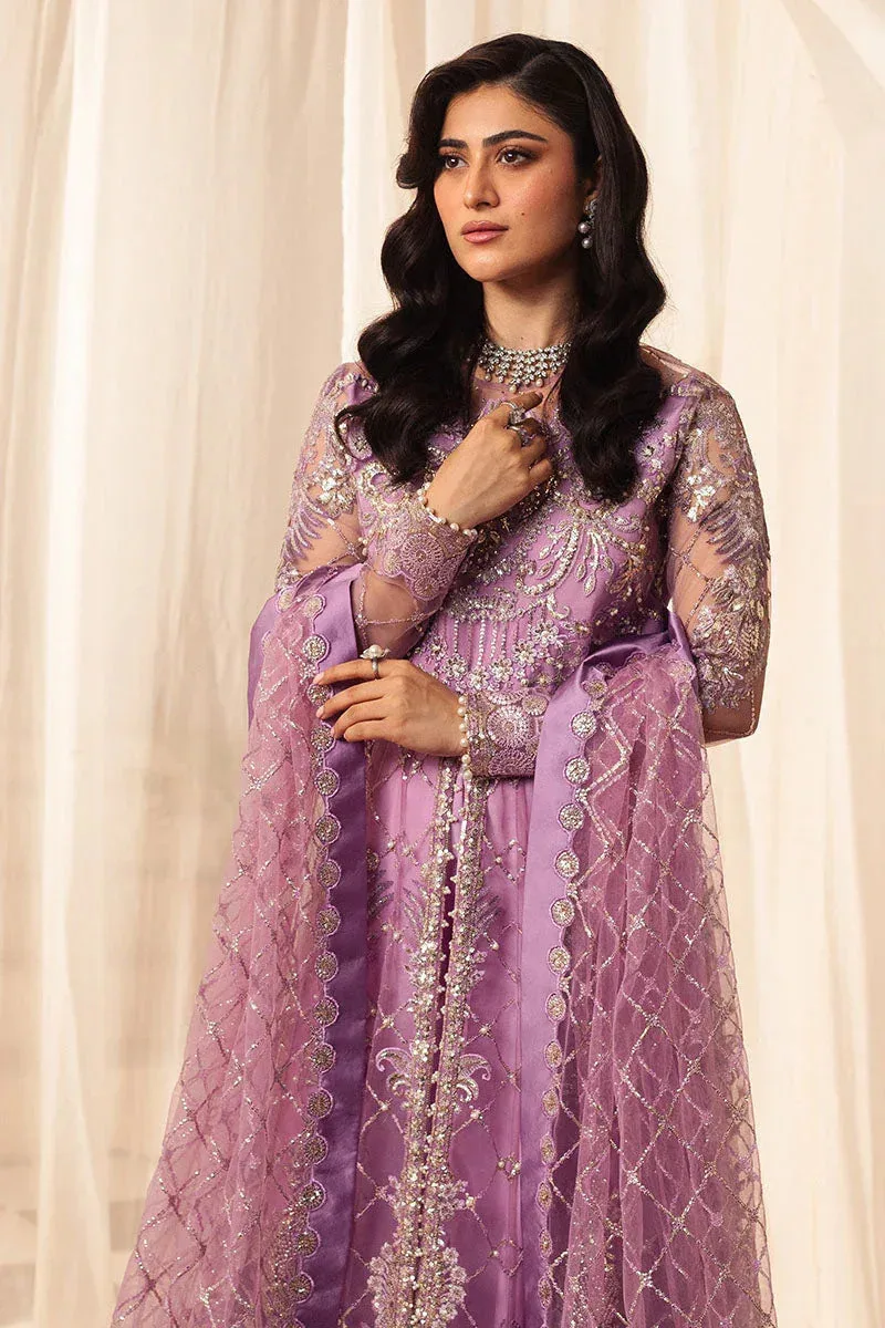 Mushq Hemline Aura Debut Wedding Formals Lilac Raw Silk – view 4 – Poshaq
