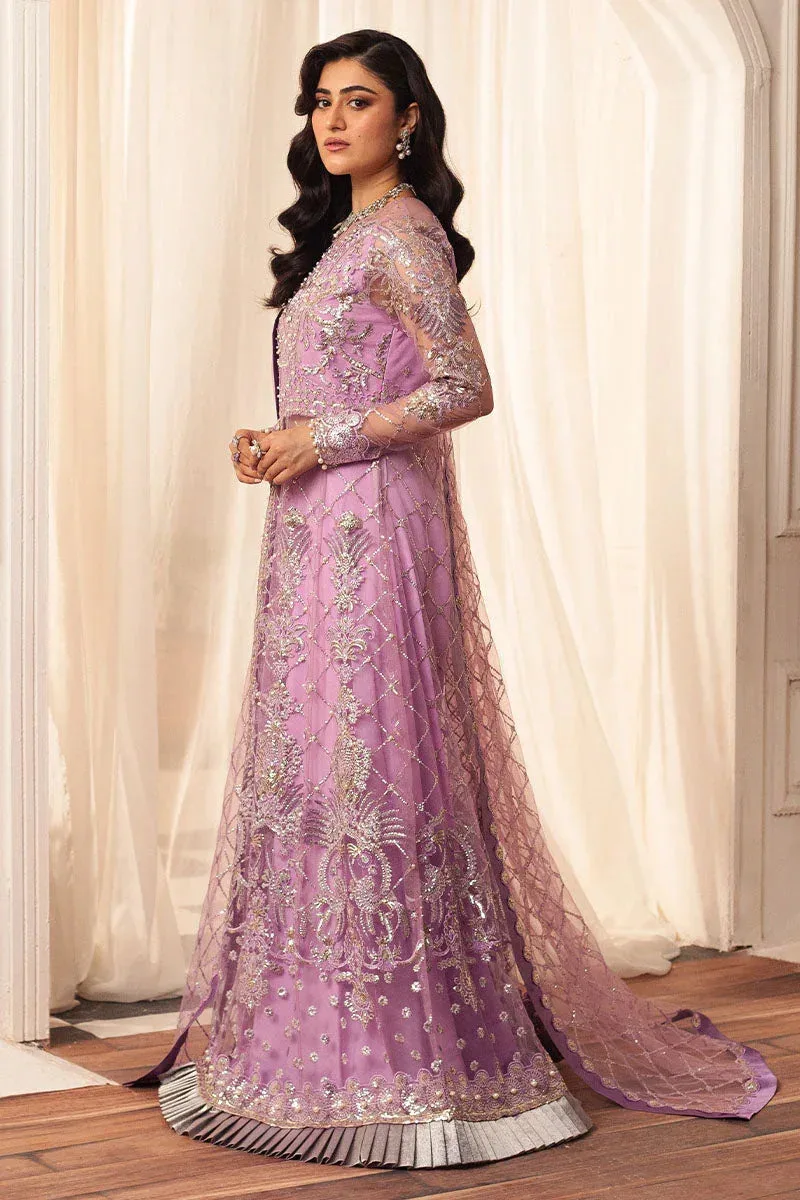 Mushq Hemline Aura Debut Wedding Formals Lilac Raw Silk – view 6 – Poshaq