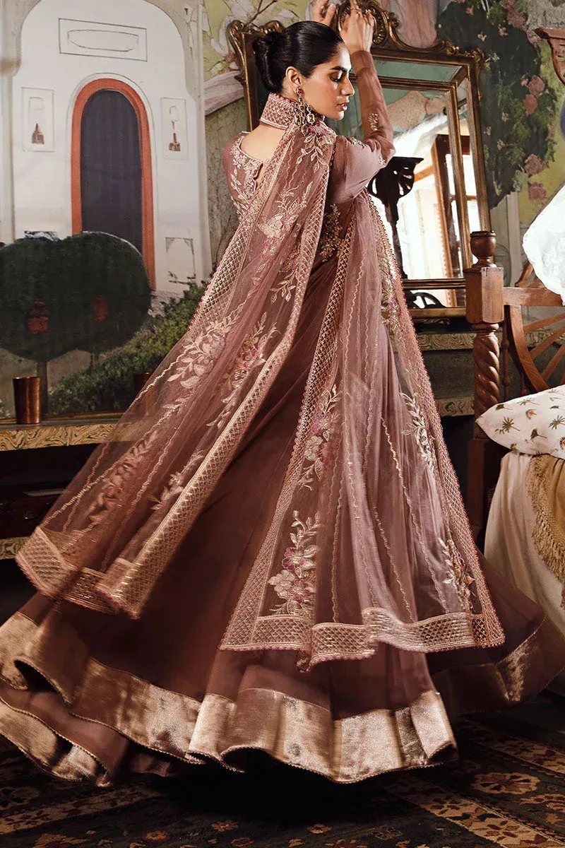 Mushq Irha Kalidaar Chiffon Pret Pink – view 10 – Poshaq
