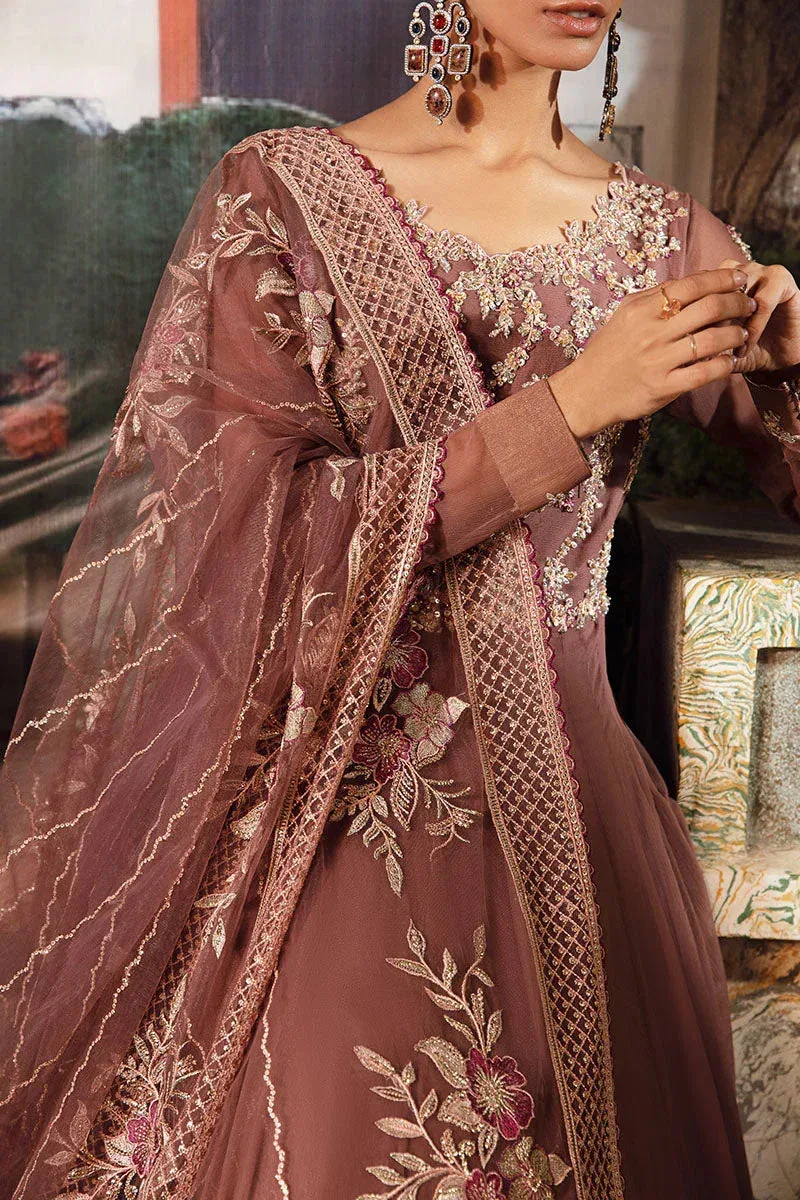 Mushq Irha Kalidaar Chiffon Pret Pink – view 3 – Poshaq