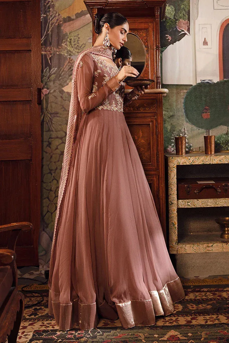 Mushq Irha Kalidaar Chiffon Pret Pink – view 4 – Poshaq