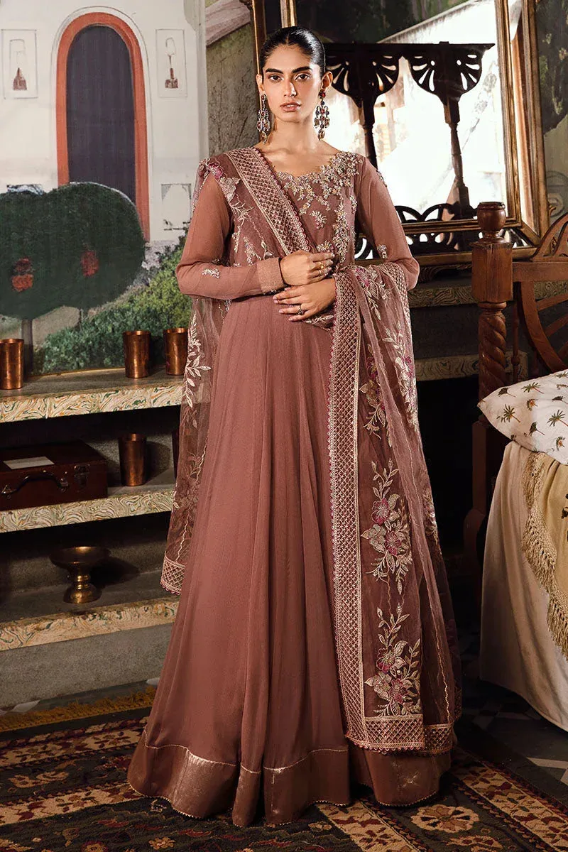 Mushq Irha Kalidaar Chiffon Pret Pink – view 8 – Poshaq