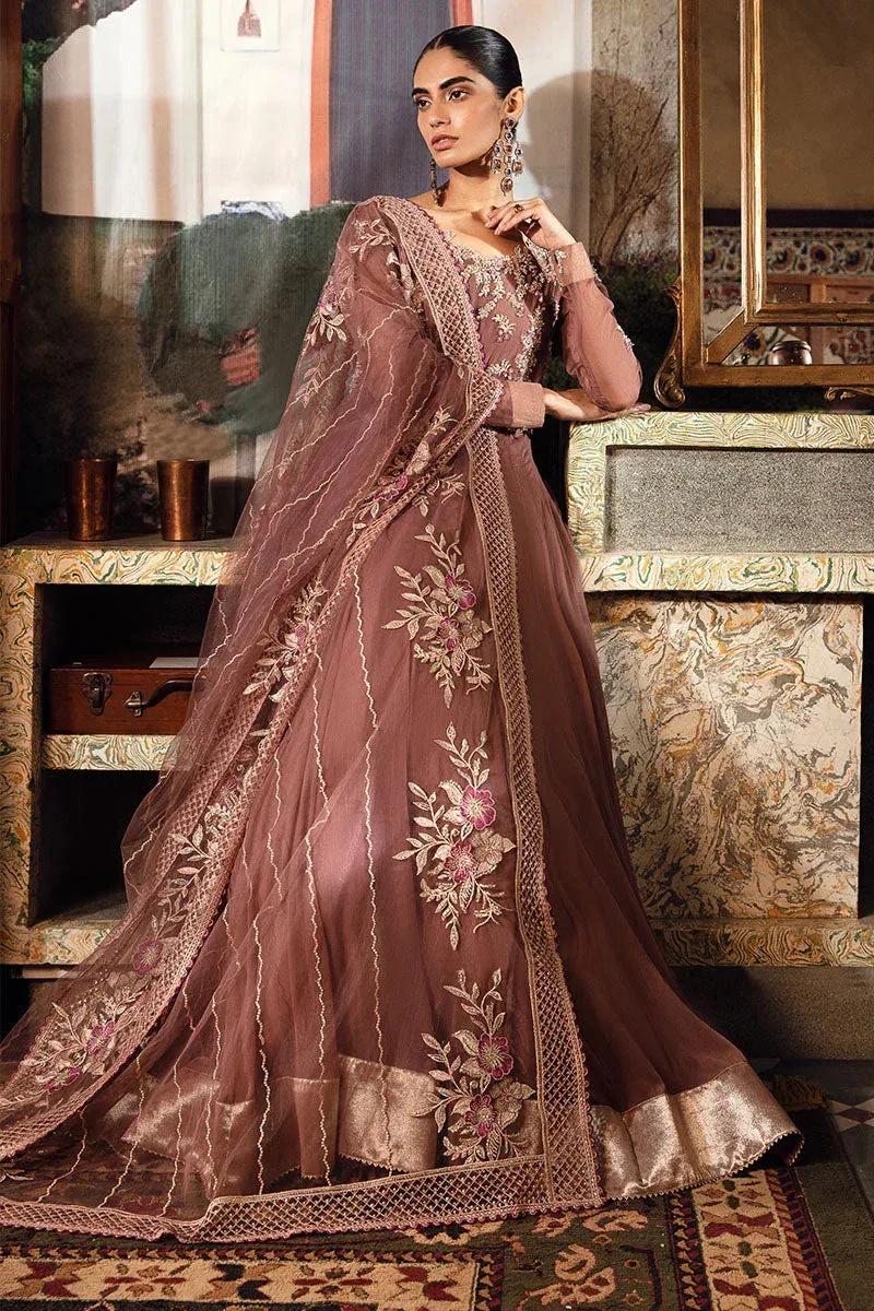 Mushq Irha Kalidaar Chiffon Pret Pink – view 9 – Poshaq