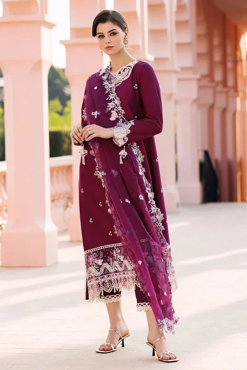 Mushq Tehreem Luxury Pret 24 Magenta Raw Silk – view 1 – Poshaq