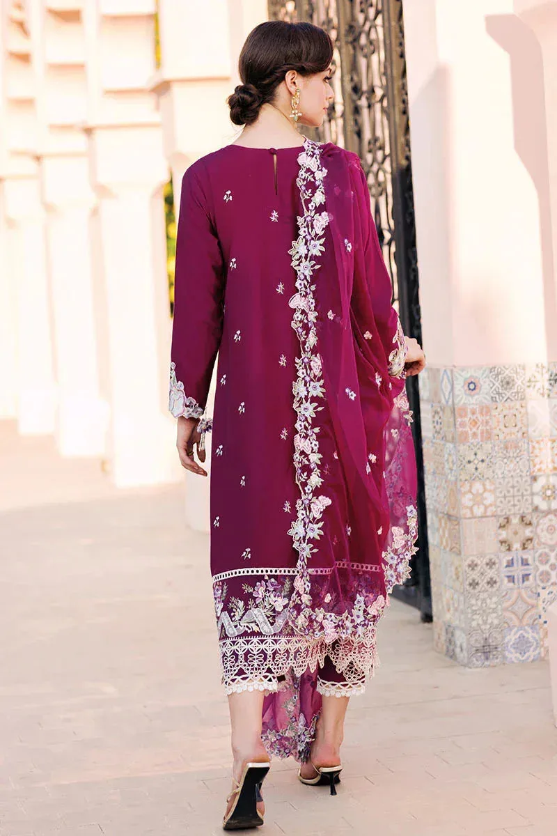 Mushq Tehreem Luxury Pret 24 Magenta Raw Silk – view 2 – Poshaq