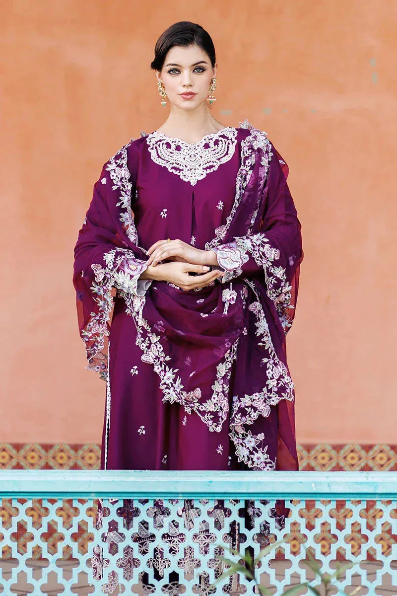 Mushq Tehreem Luxury Pret 24 Magenta Raw Silk – view 4 – Poshaq
