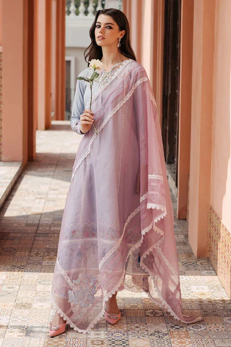 Mushq Tehreem Luxury Pret 24 Blue Cotton – view 2 – Poshaq