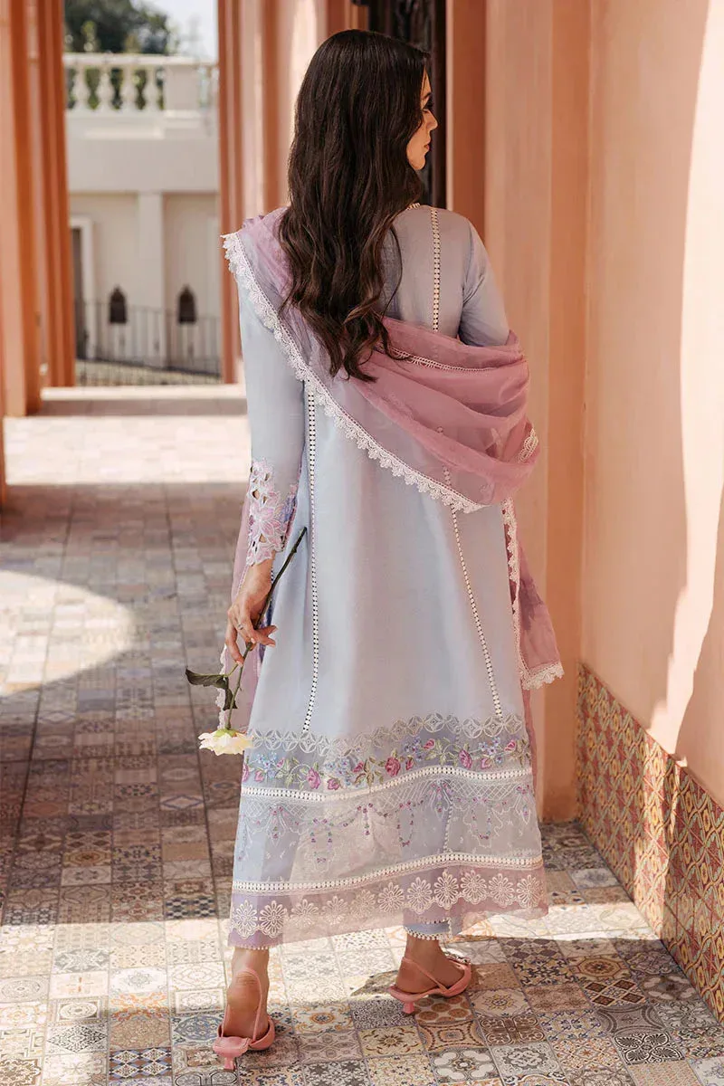 Mushq Tehreem Luxury Pret 24 Blue Cotton – view 3 – Poshaq
