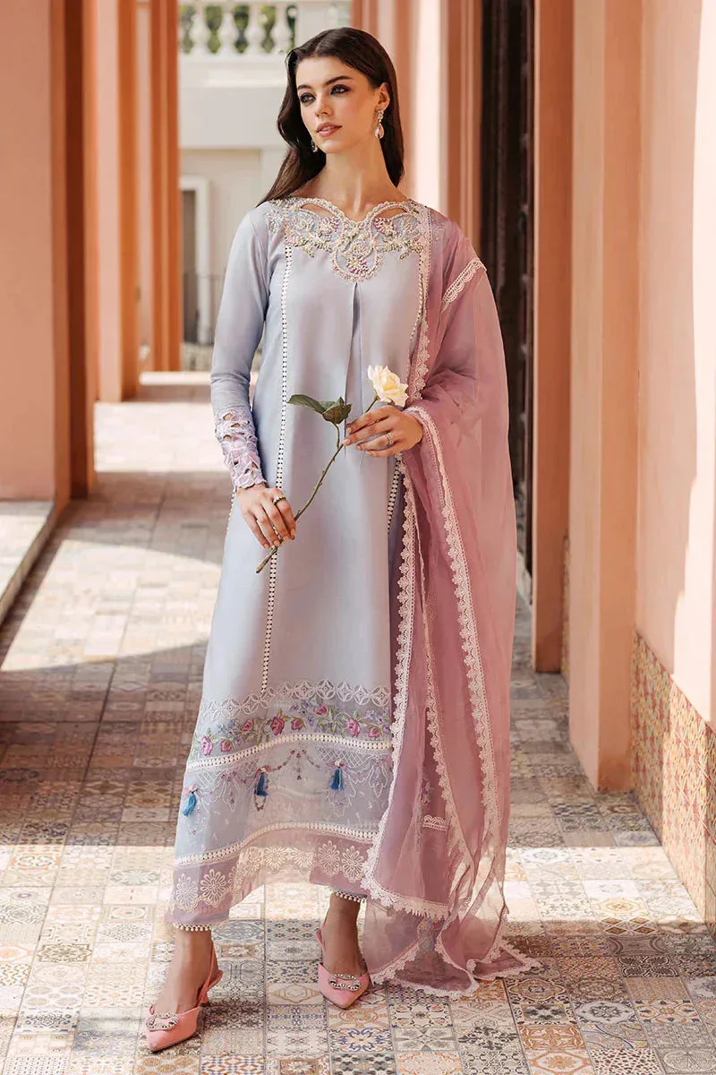 Mushq Tehreem Luxury Pret 24 Blue Cotton – view 5 – Poshaq