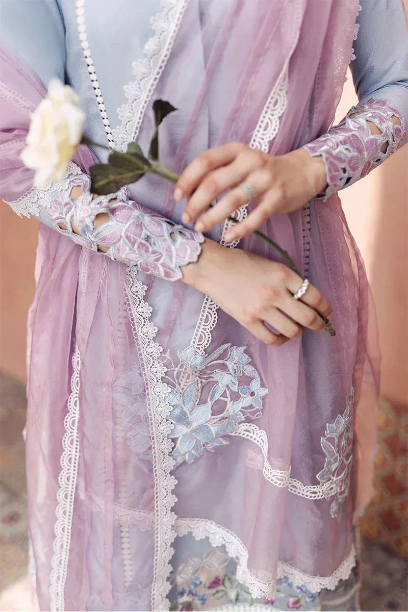 Mushq Tehreem Luxury Pret 24 Blue Cotton – view 6 – Poshaq