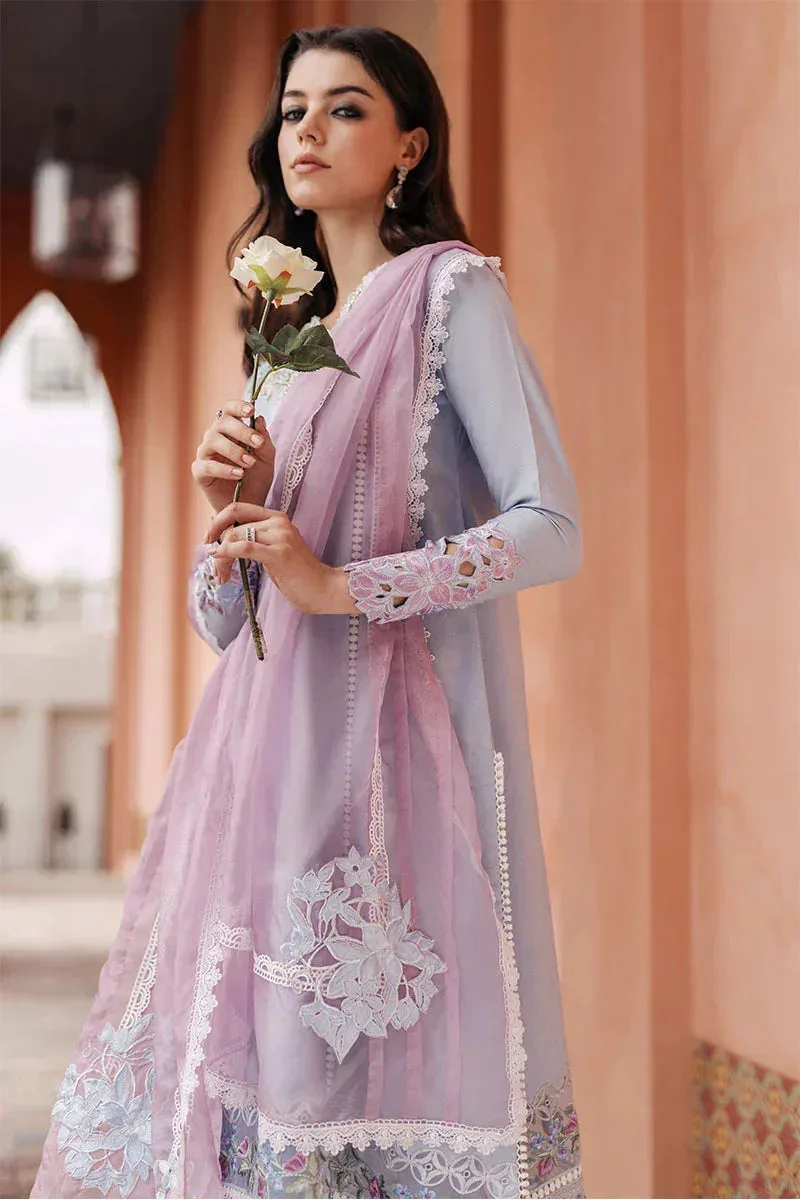 Mushq Tehreem Luxury Pret 24 Blue Cotton – view 8 – Poshaq