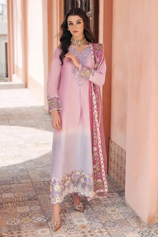 Mushq Tehreem Luxury Pret 24 Lavender Cotton – view 1 – Poshaq