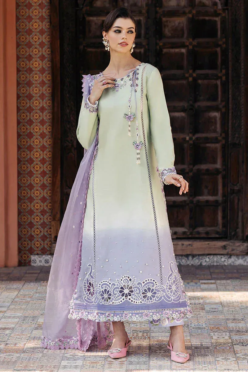 Mushq Tehreem Luxury Pret 24 Green Raw Silk – view 1 – Poshaq