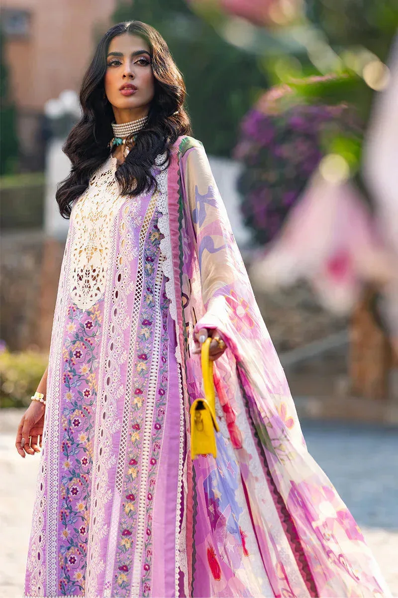 Mushq Te Amo Luxury Lawn 24 Lavender Organza – view 4 – Poshaq