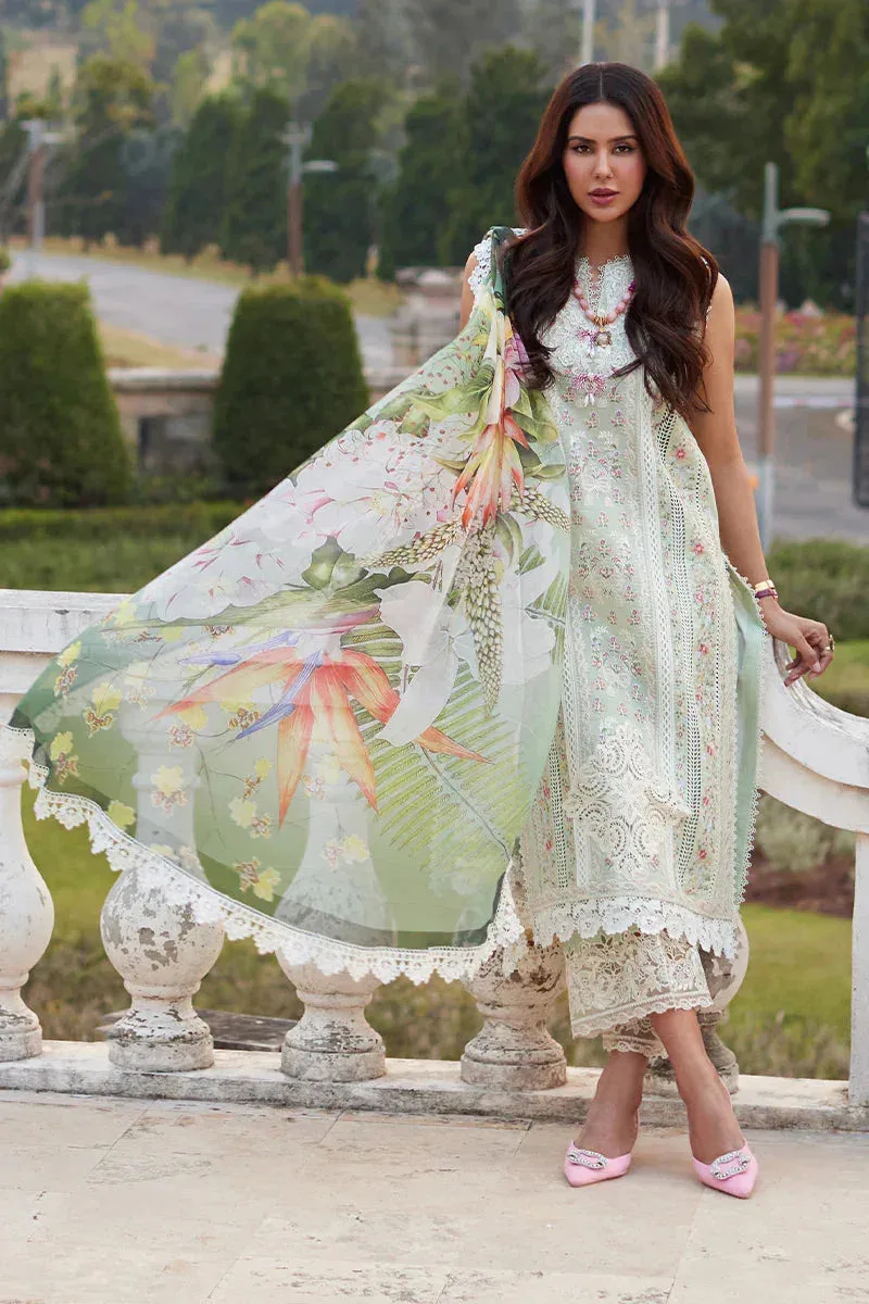 Mushq Te Amo Luxury Lawn 24 Green Organza – view 10 – Poshaq