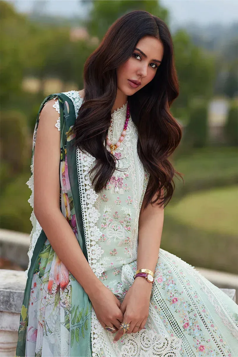 Mushq Te Amo Luxury Lawn 24 Green Organza – view 11 – Poshaq