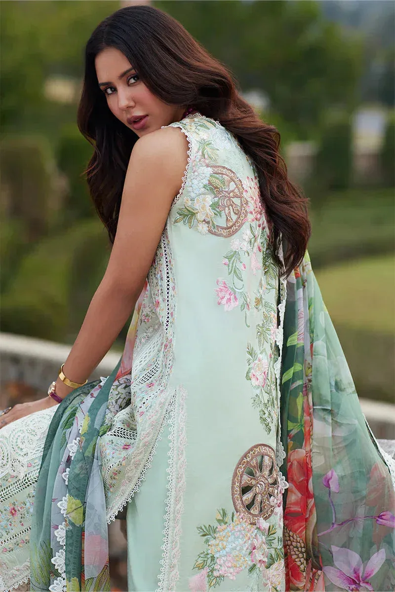 Mushq Te Amo Luxury Lawn 24 Green Organza – view 2 – Poshaq