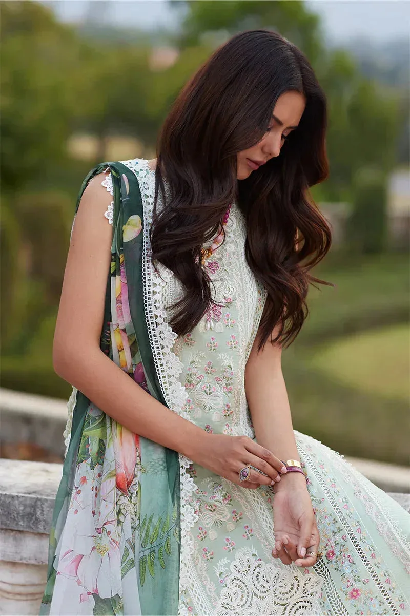 Mushq Te Amo Luxury Lawn 24 Green Organza – view 6 – Poshaq