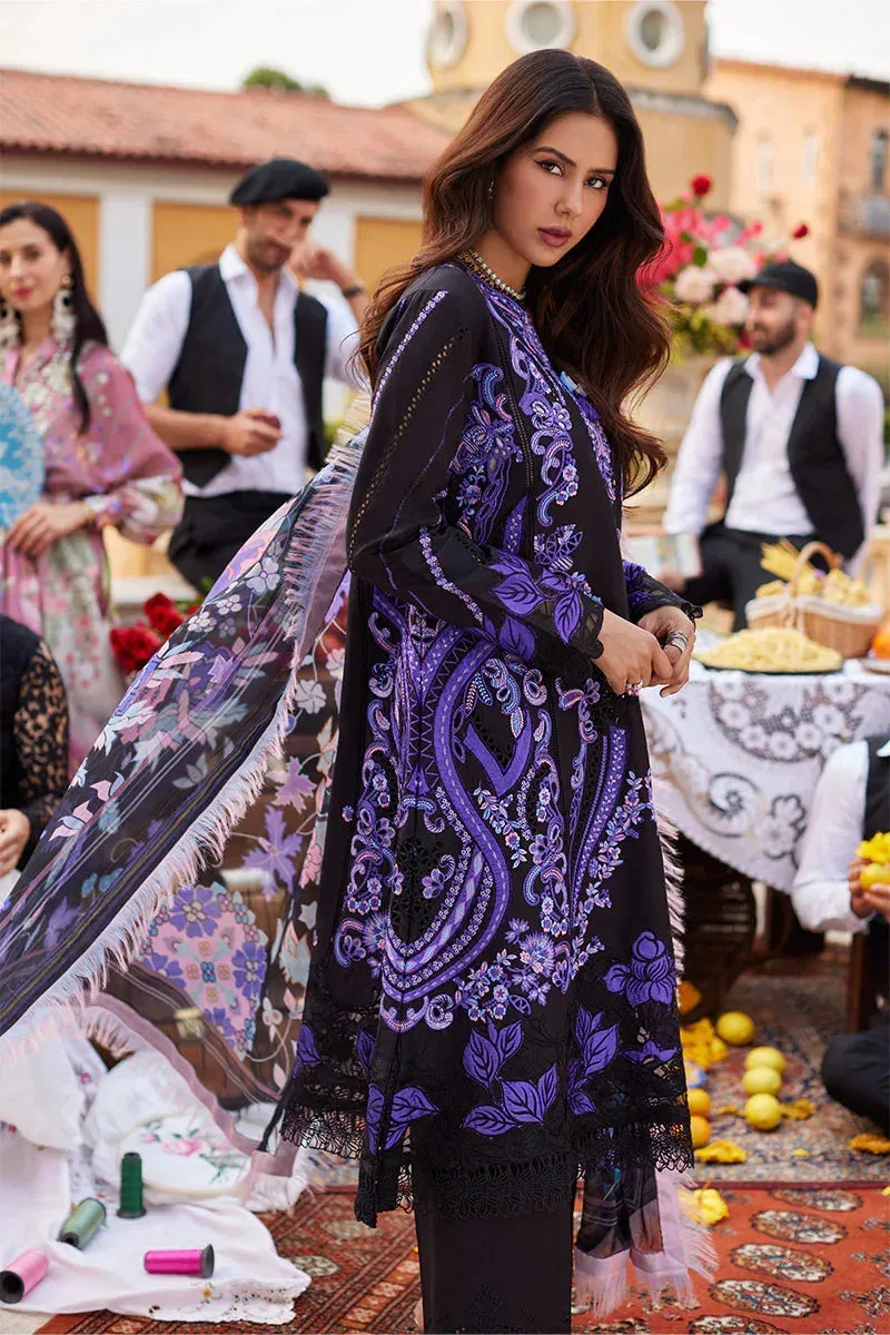 Mushq Te Amo Luxury Lawn 24 Black Organza – view 8 – Poshaq