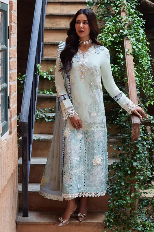 Mushq Te Amo Luxury Lawn 24 Organza – view 1 – Poshaq