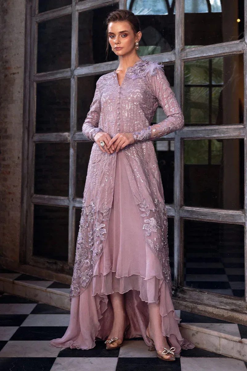 Mushq Fusion Pret Lilac Raw Silk – view 2 – Poshaq