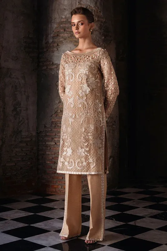 Mushq Fusion Pret Raw Silk – view 1 – Poshaq