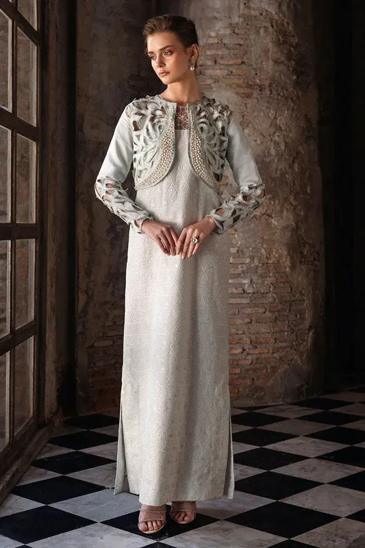 Mushq Fusion Pret Blue Raw Silk – view 1 – Poshaq