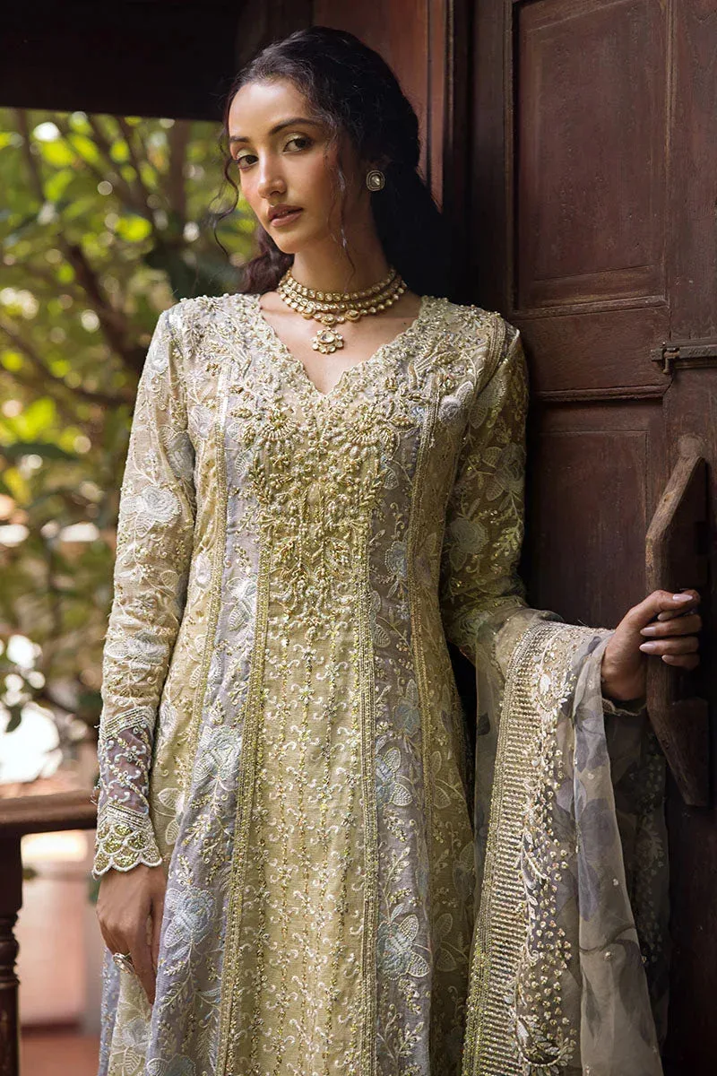 Mushq Roohi Luxury Collection Green Raw Silk – view 3 – Poshaq