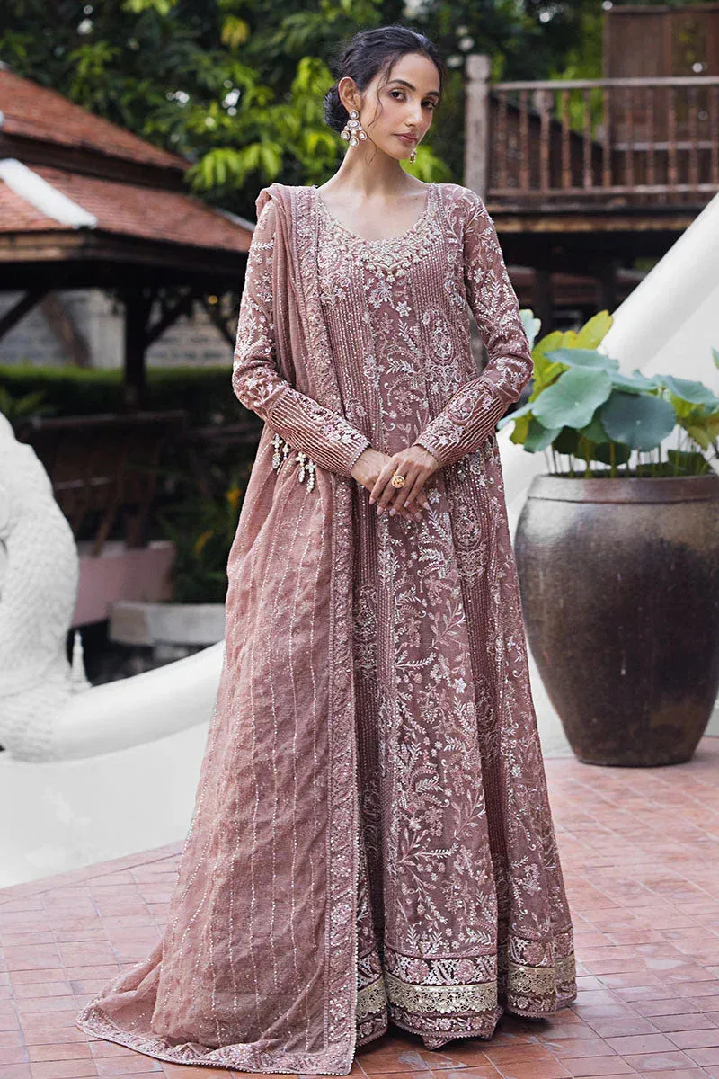 Mushq Roohi Luxury Collection Brown Raw Silk – view 1 – Poshaq