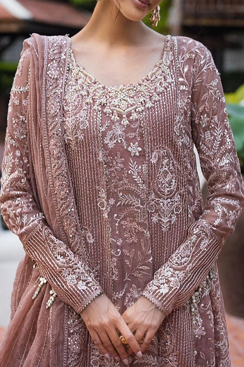 Mushq Roohi Luxury Collection Brown Raw Silk – view 3 – Poshaq