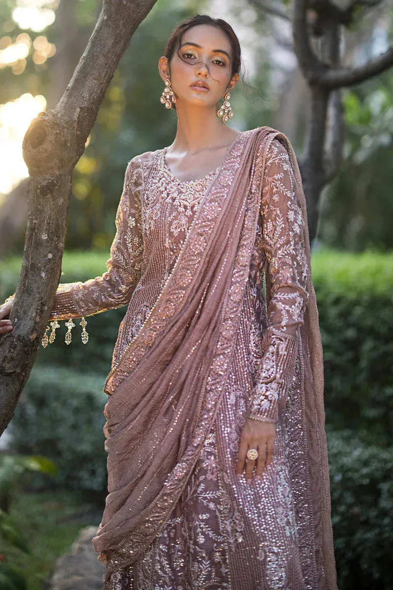 Mushq Roohi Luxury Collection Brown Raw Silk – view 4 – Poshaq