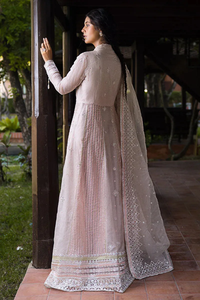 Mushq Roohi Luxury Collection Peach Cotton Silk – view 2 – Poshaq