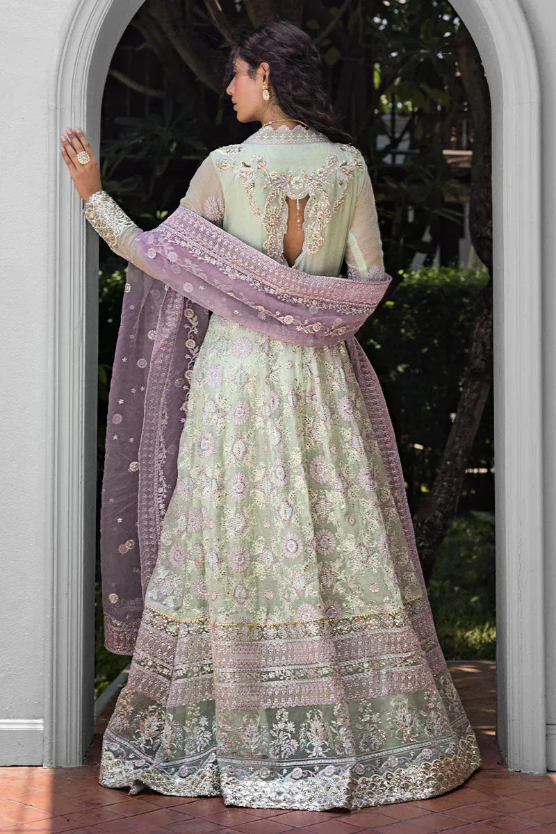 Mushq Roohi Luxury Collection Green Raw Silk – view 2 – Poshaq