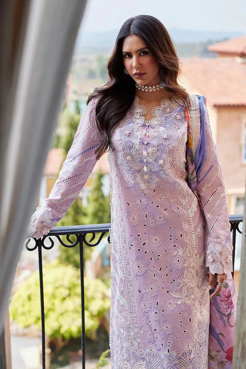 Mushq Te Amo Luxury Lawn 24 Lavender Organza – view 8 – Poshaq