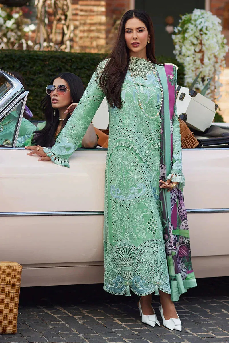 Mushq Te Amo Luxury Lawn 24 Green Organza – view 1 – Poshaq