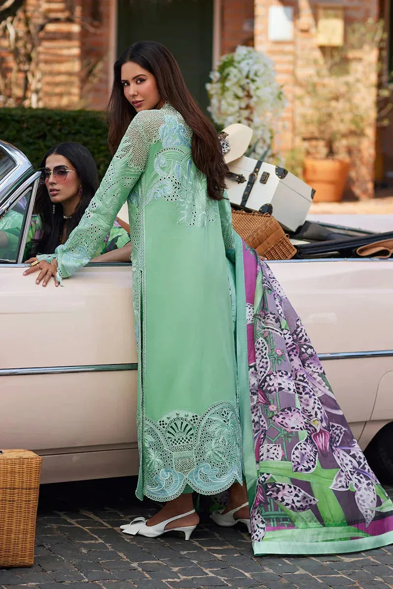 Mushq Te Amo Luxury Lawn 24 Green Organza – view 2 – Poshaq