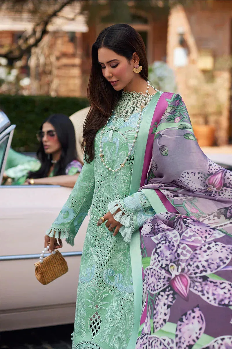 Mushq Te Amo Luxury Lawn 24 Green Organza – view 3 – Poshaq