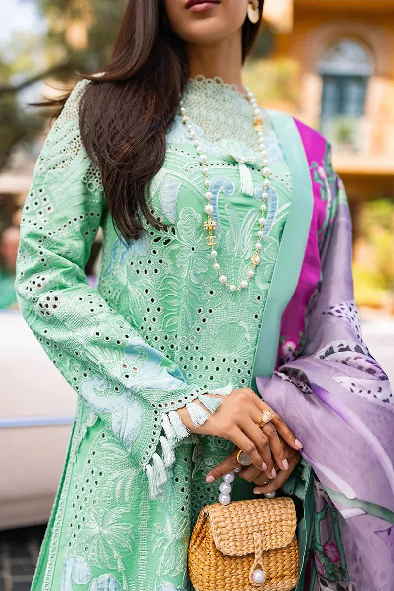 Mushq Te Amo Luxury Lawn 24 Green Organza – view 5 – Poshaq