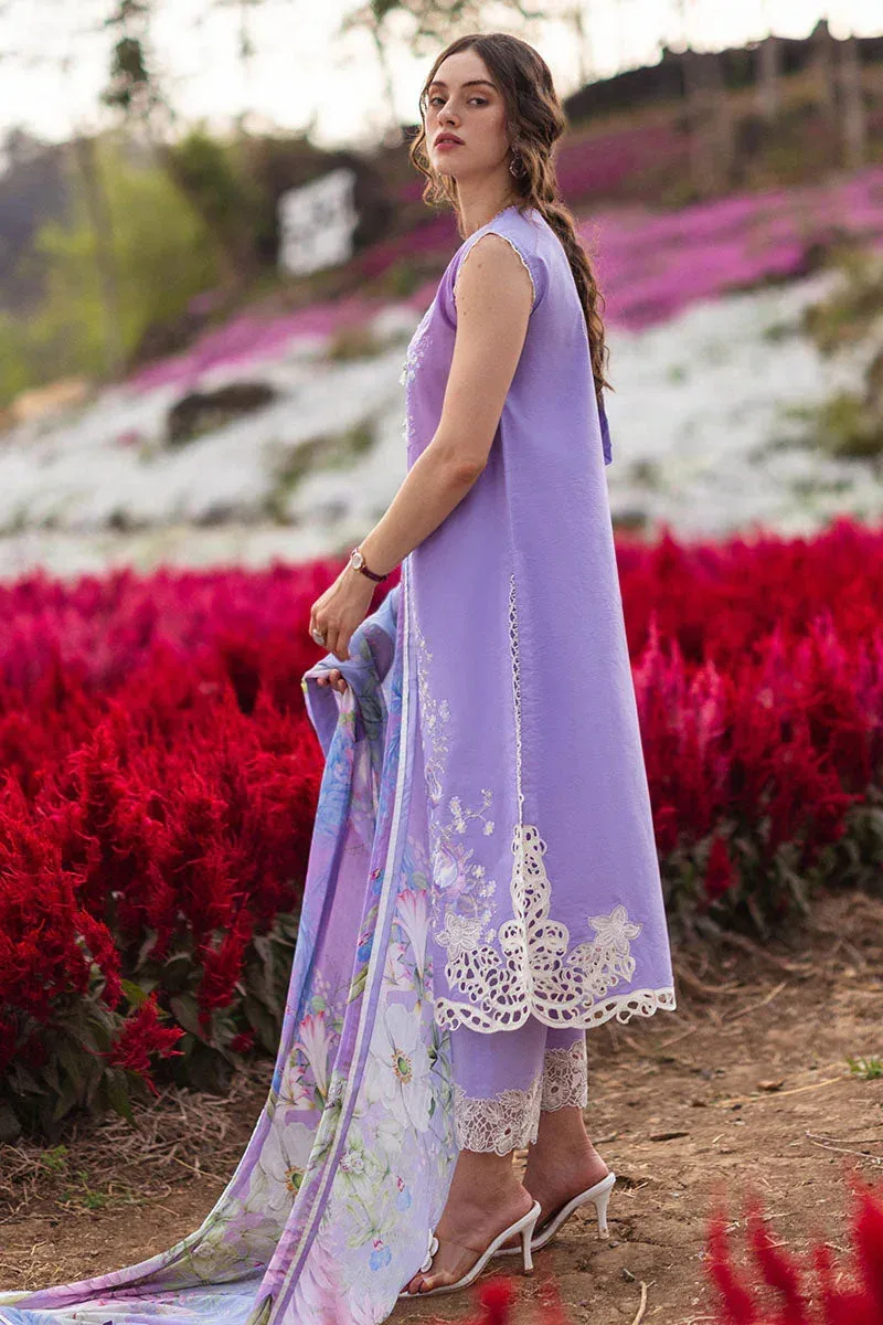 Mushq Hemline The Secret Garden Lavender Silk – view 2 – Poshaq