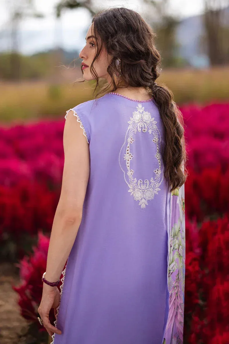 Mushq Hemline The Secret Garden Lavender Silk – view 3 – Poshaq
