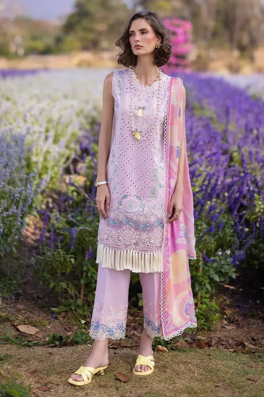 Mushq Hemline The Secret Garden Pink Silk – view 1 – Poshaq