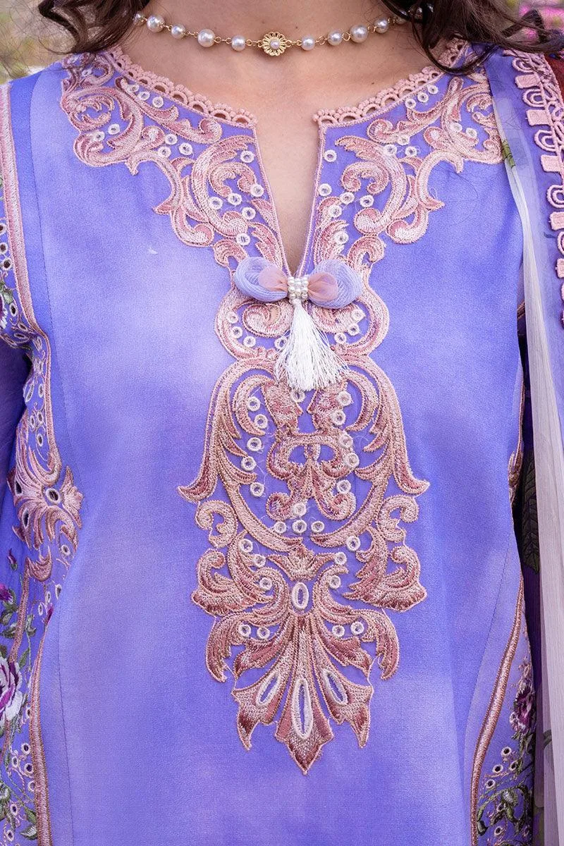 Mushq Hemline The Secret Garden Purple Chiffon – view 4 – Poshaq