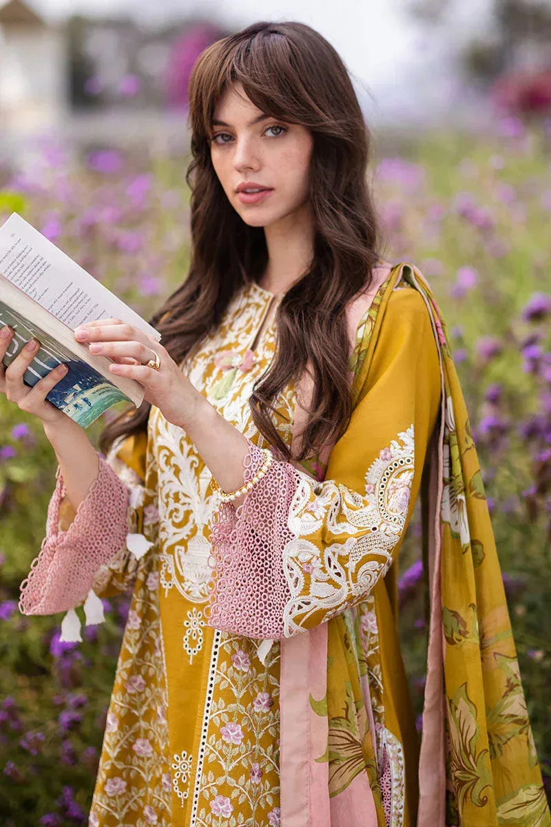 Mushq Hemline The Secret Garden Mustard Silk – view 4 – Poshaq