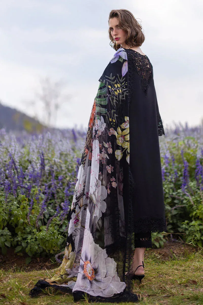 Mushq Hemline The Secret Garden Black Chiffon – view 2 – Poshaq