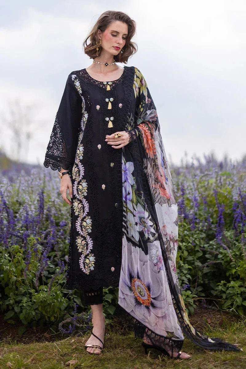 Mushq Hemline The Secret Garden Black Chiffon – view 3 – Poshaq