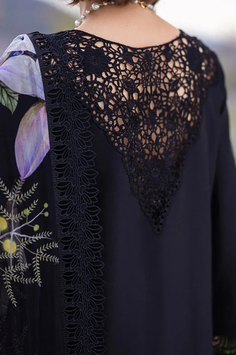 Mushq Hemline The Secret Garden Black Chiffon – view 5 – Poshaq