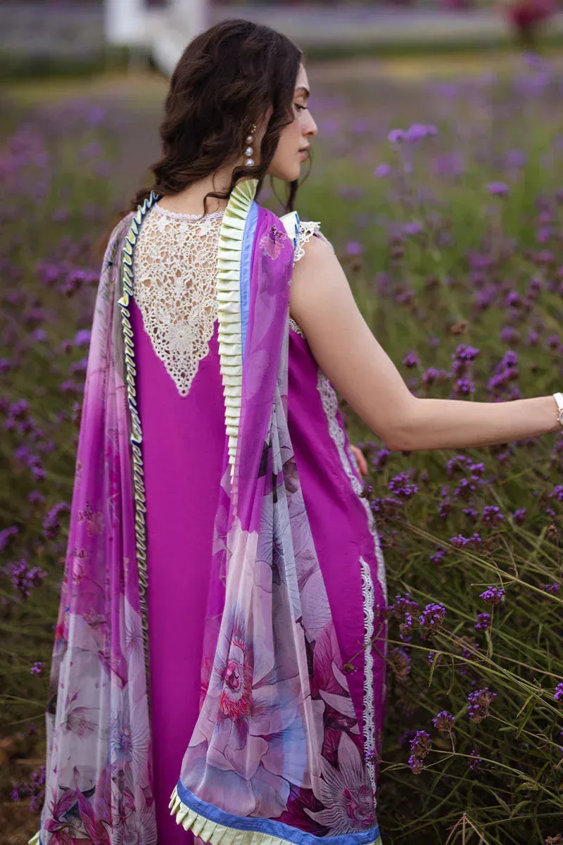 Mushq Hemline The Secret Garden Magenta Chiffon – view 2 – Poshaq